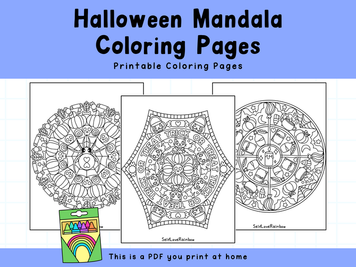 Halloween Mandala Coloring Pages