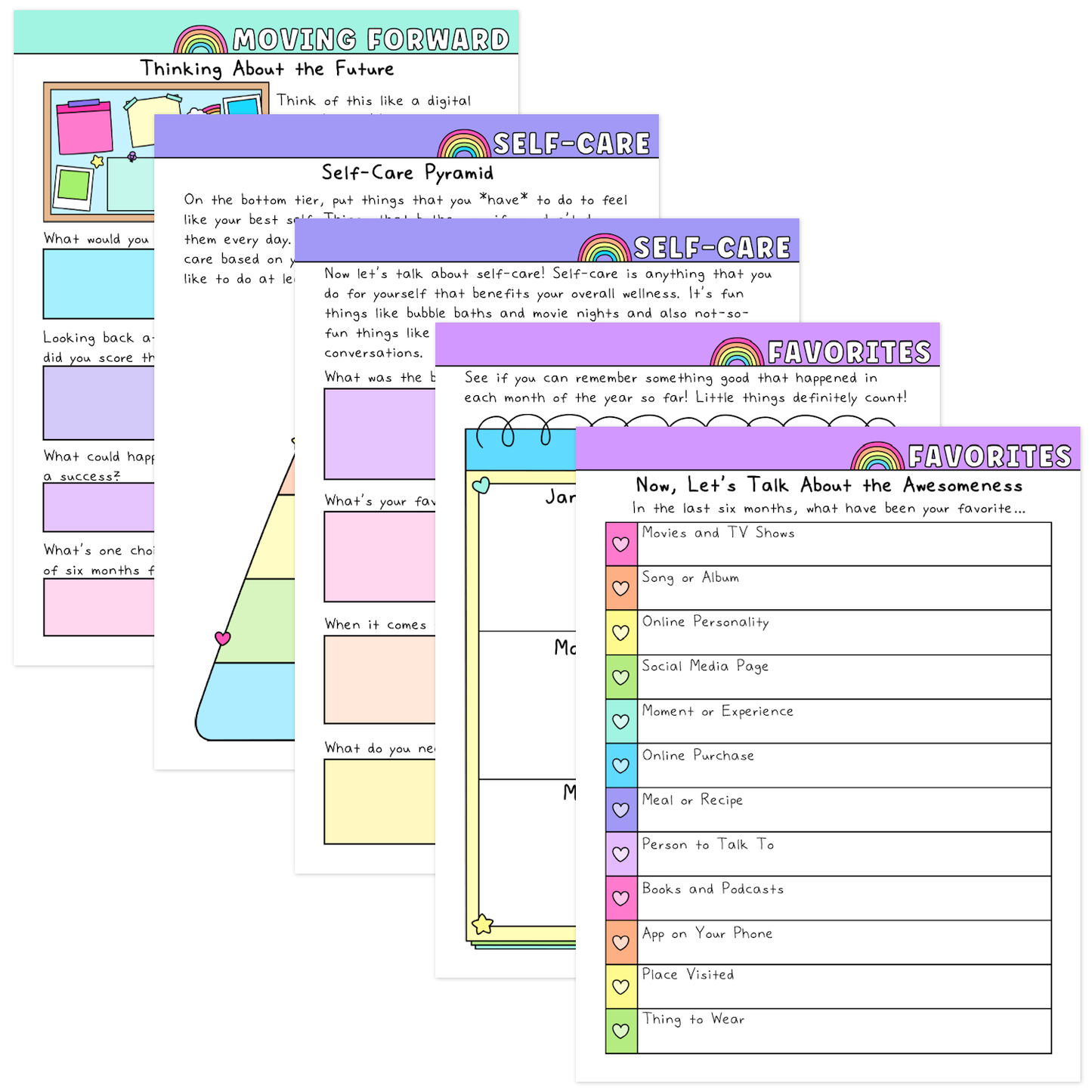 Midyear Self-Care Evaluation Worksheets