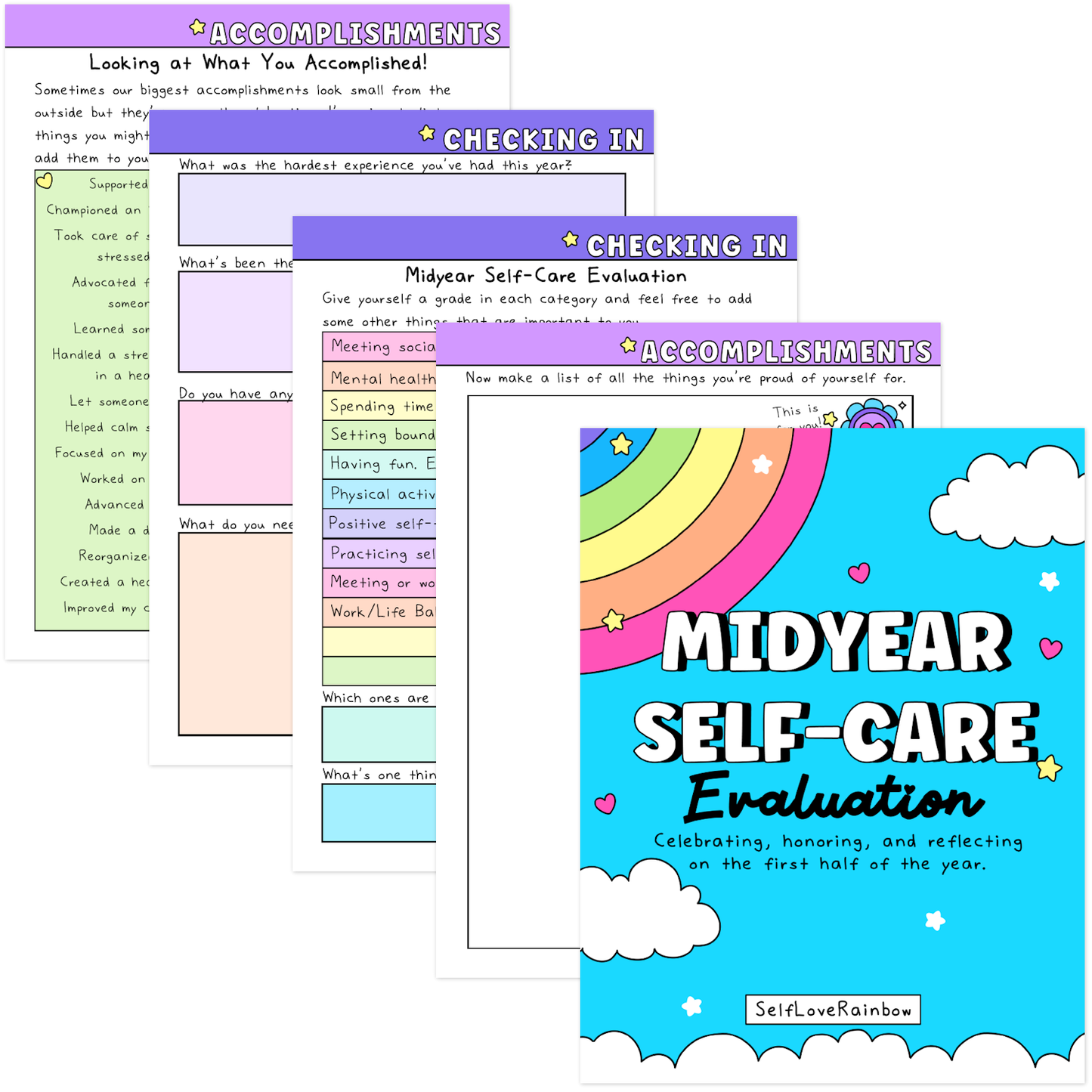 Midyear Self-Care Evaluation Worksheets