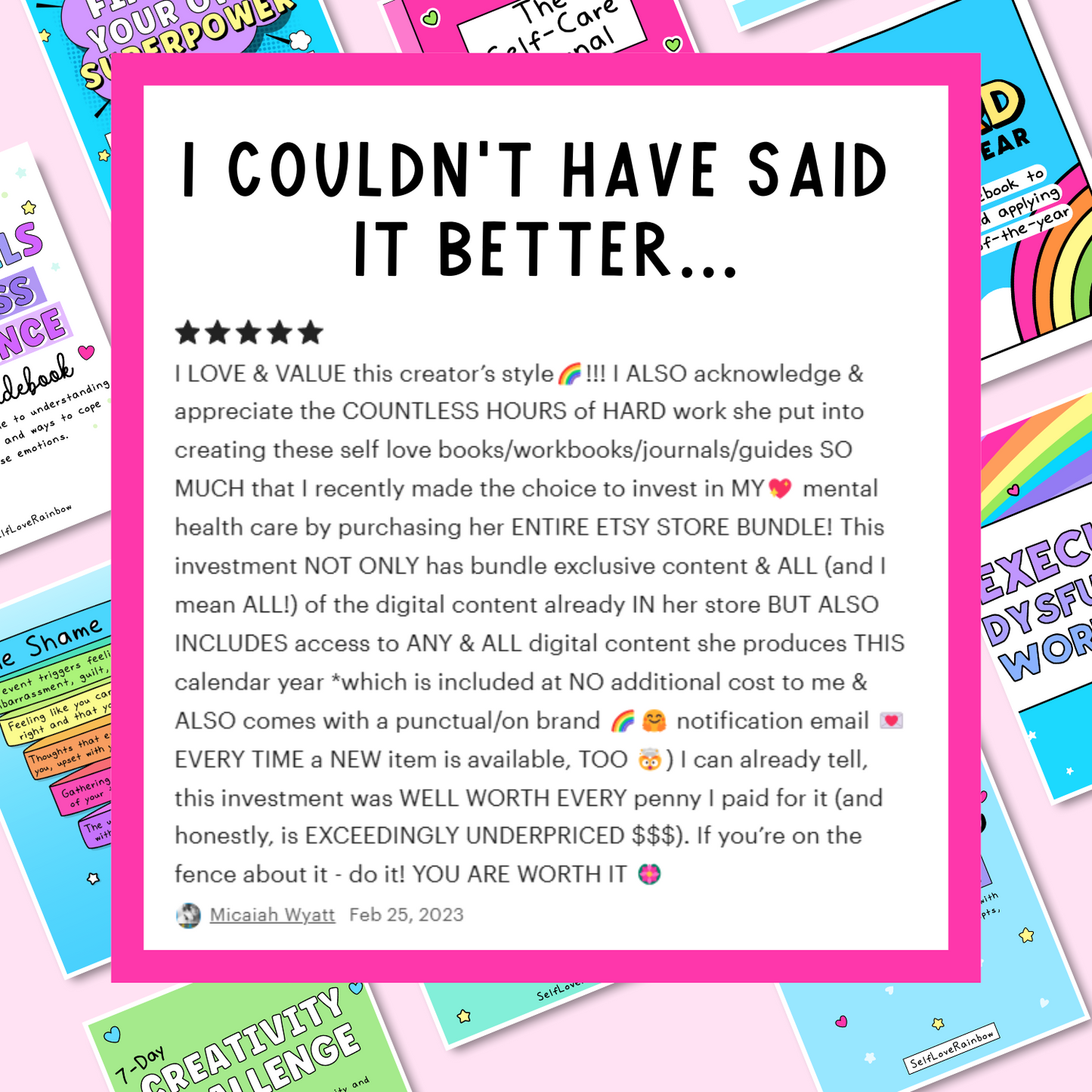 2025 Ultimate Self-Love Rainbow Bundle (ENTIRE shop!)