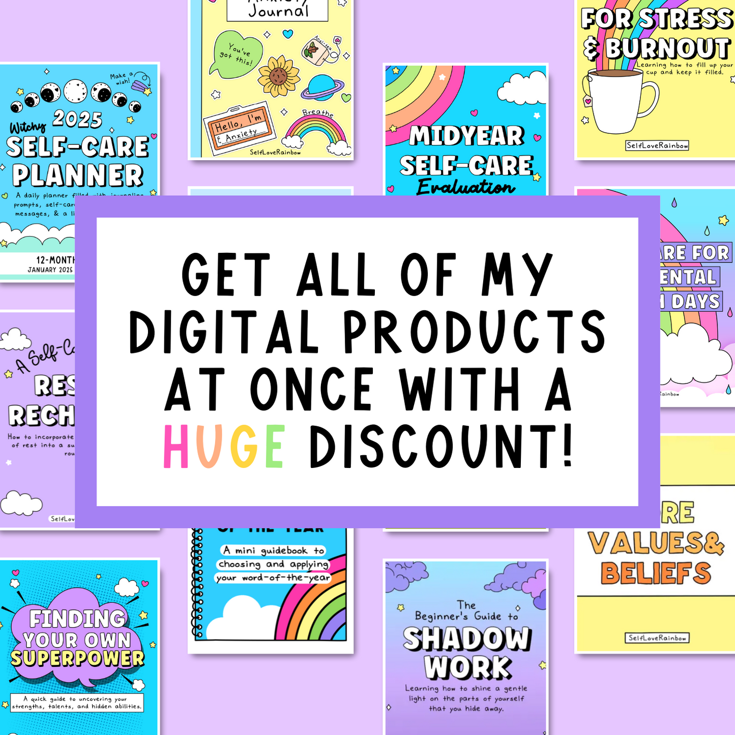2025 Ultimate Self-Love Rainbow Bundle (ENTIRE shop!)