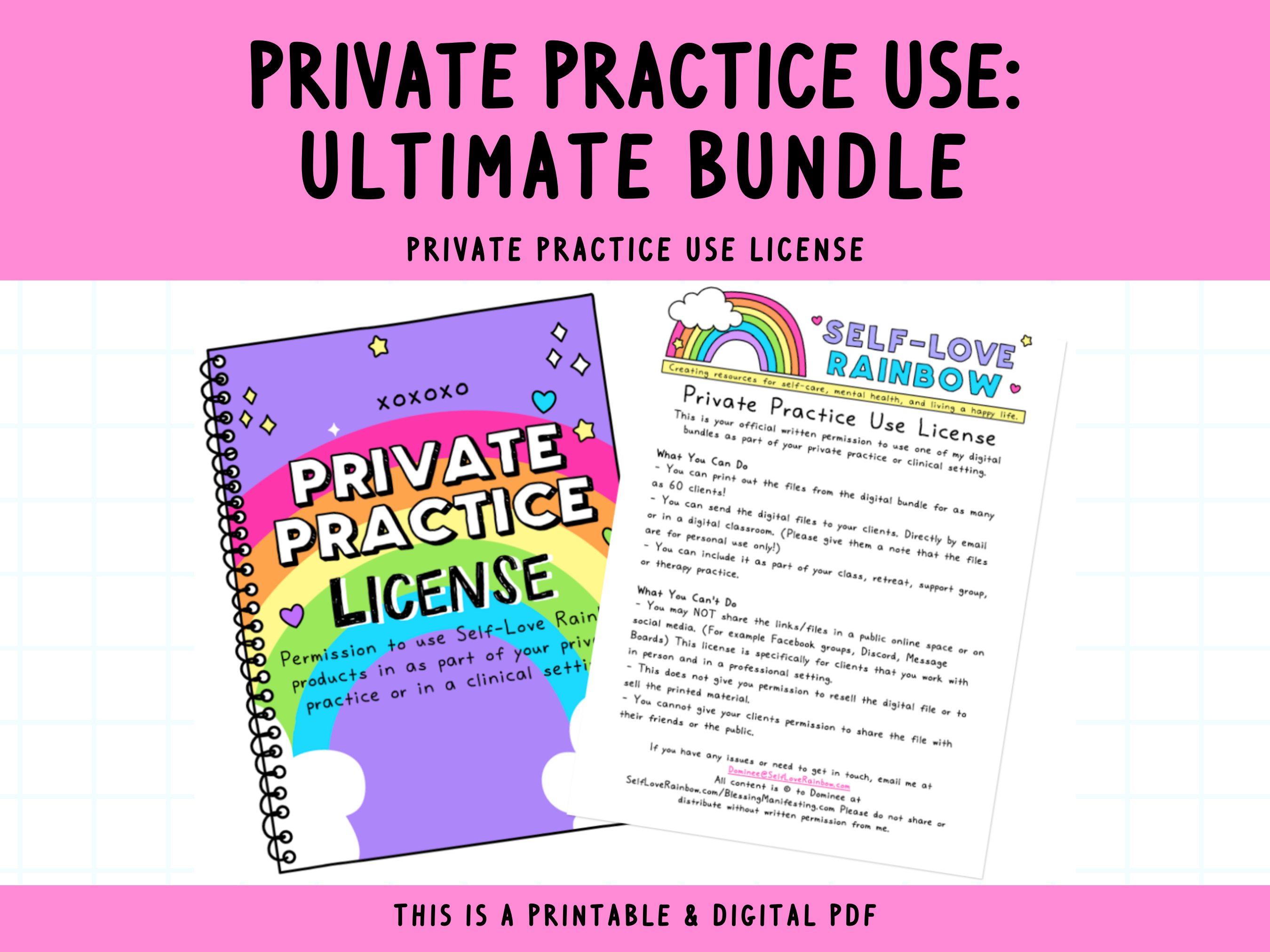 Private Practice Use License: Self-Love Rainbow Bundle – SelfLoveRainbow