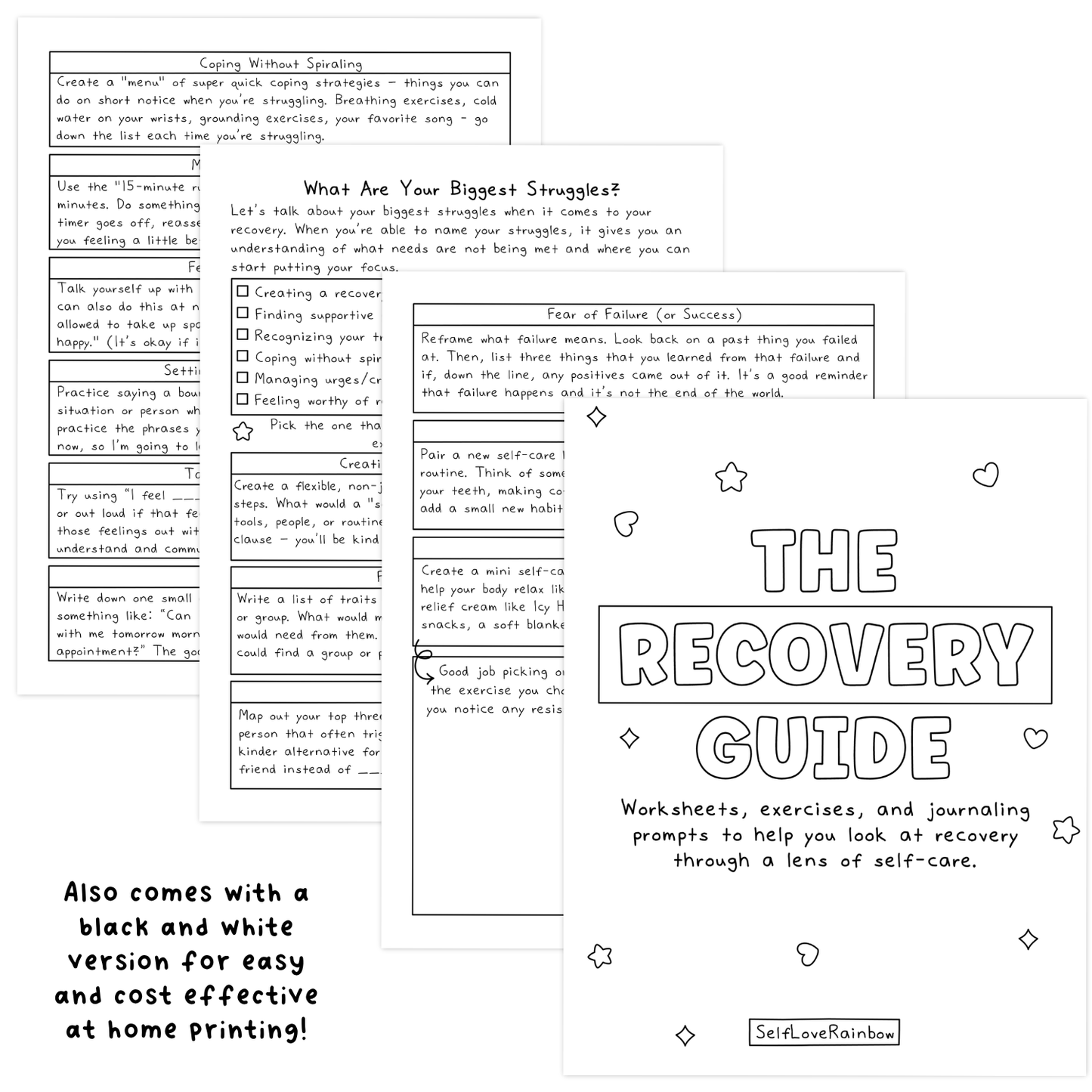 The Recovery Workbook, Journal, & Tracker
