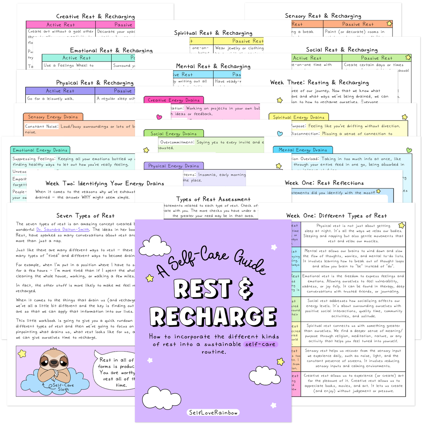 Rest & Recharge | Types of Resting Workbook