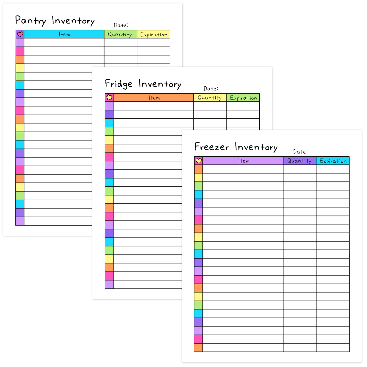 Meal Planner Worksheets