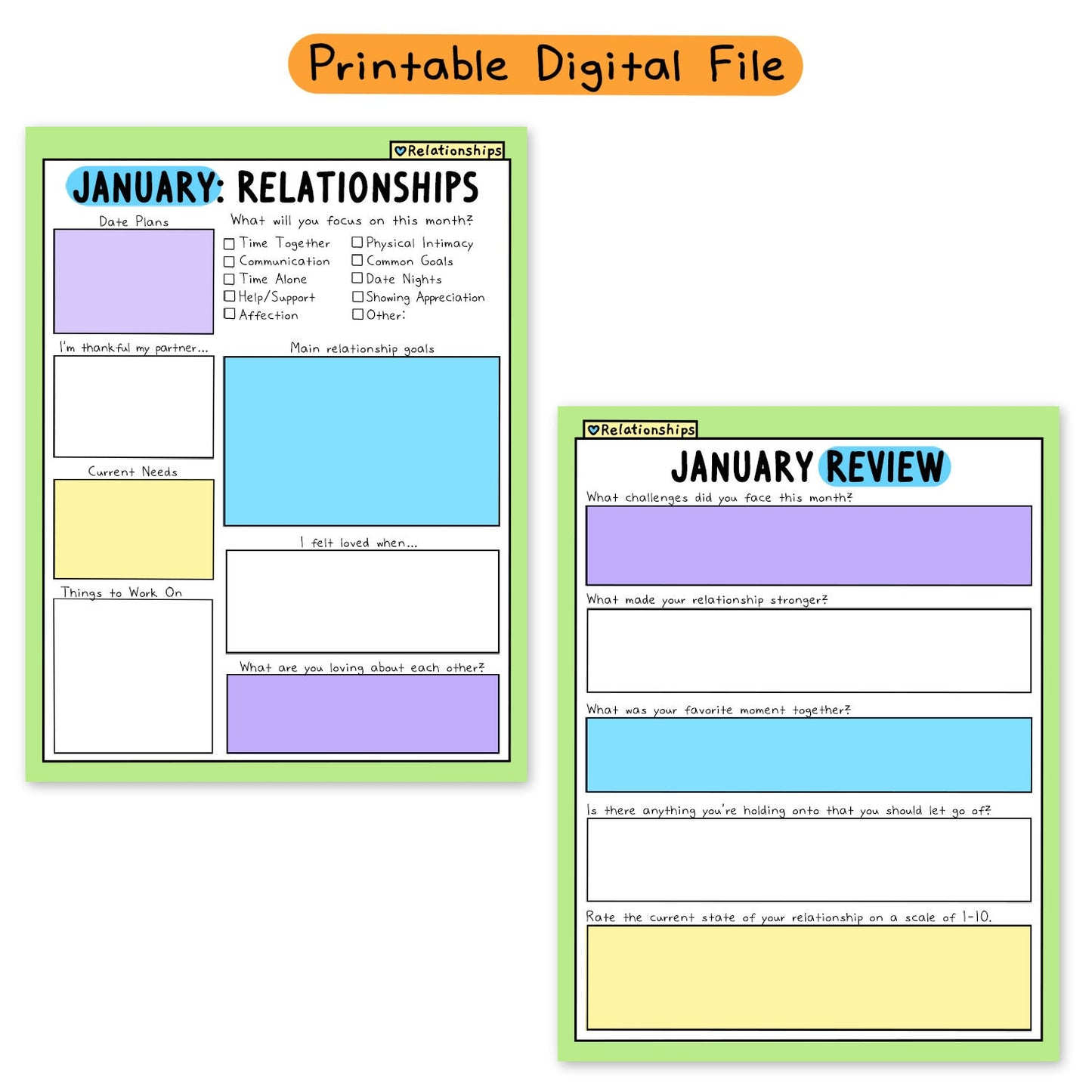 Self-Love Workbook: Relationship Add-On