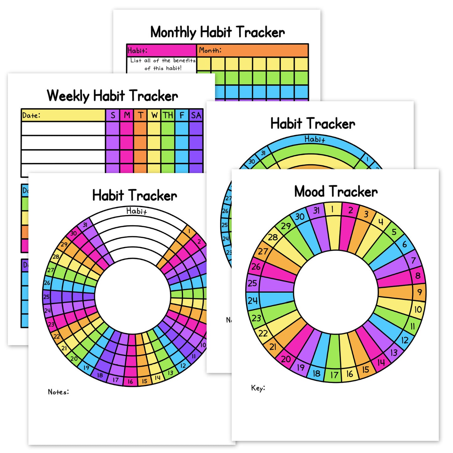 Habit Tracker Worksheets