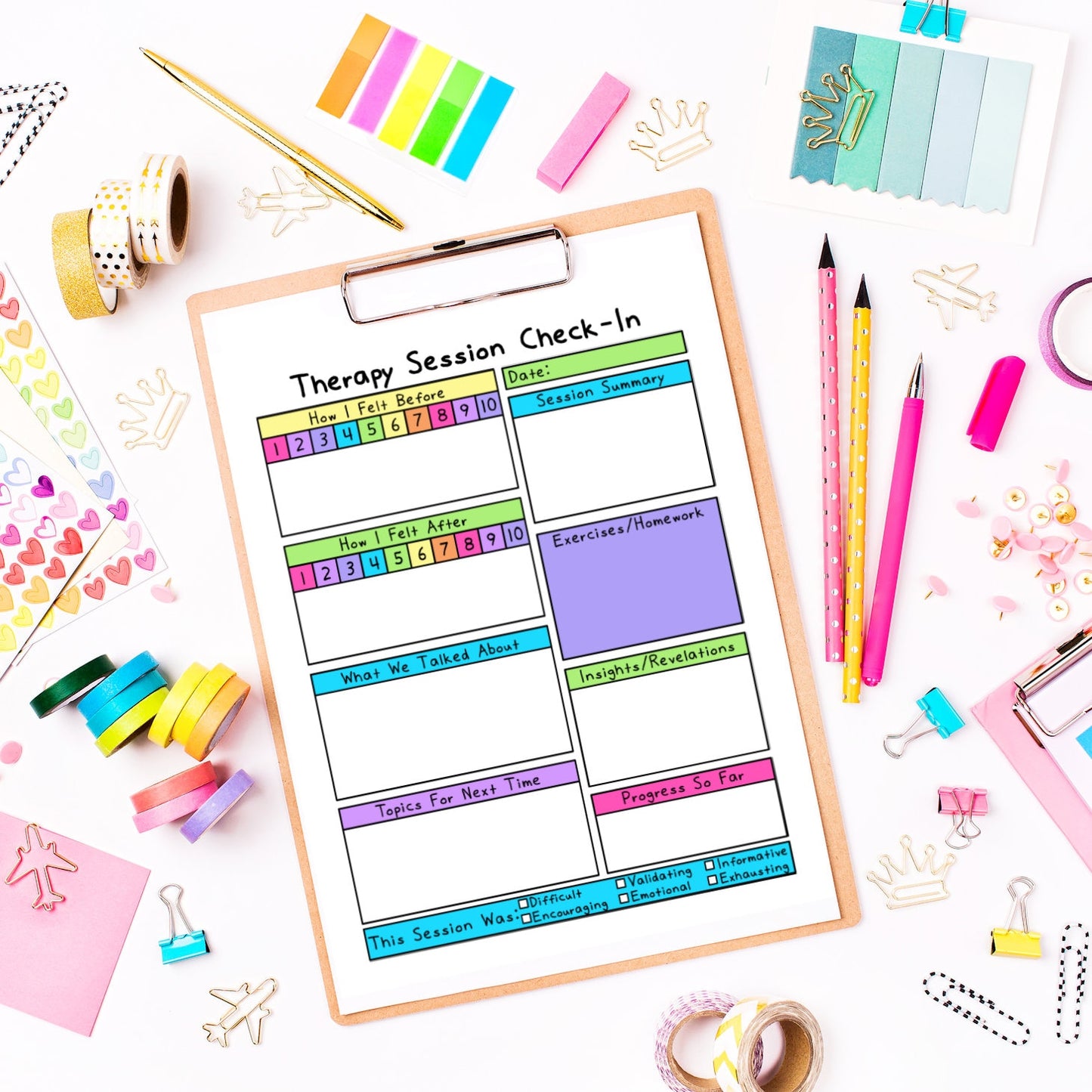 Post Therapy Check-In Worksheet