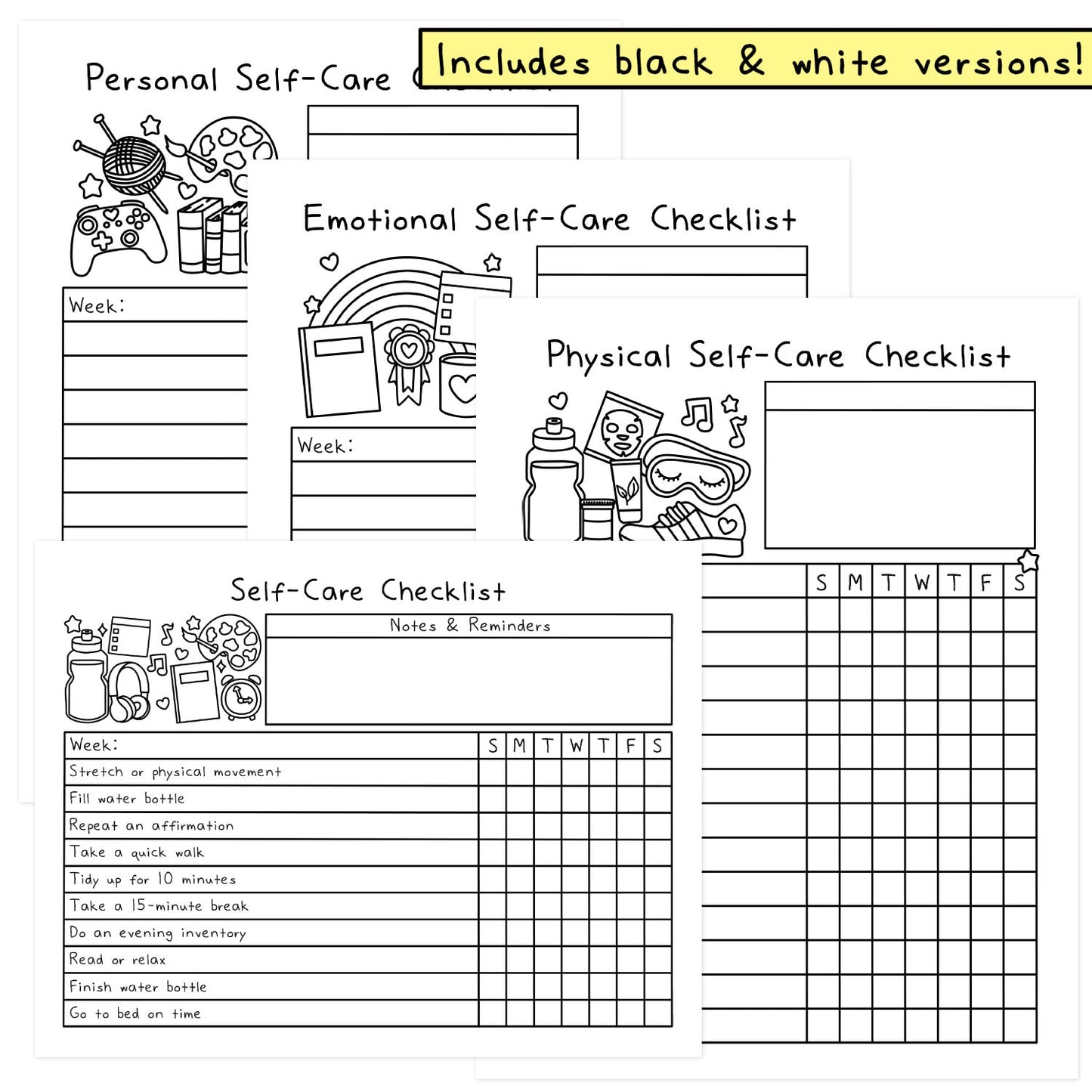 Self-Care Checklists