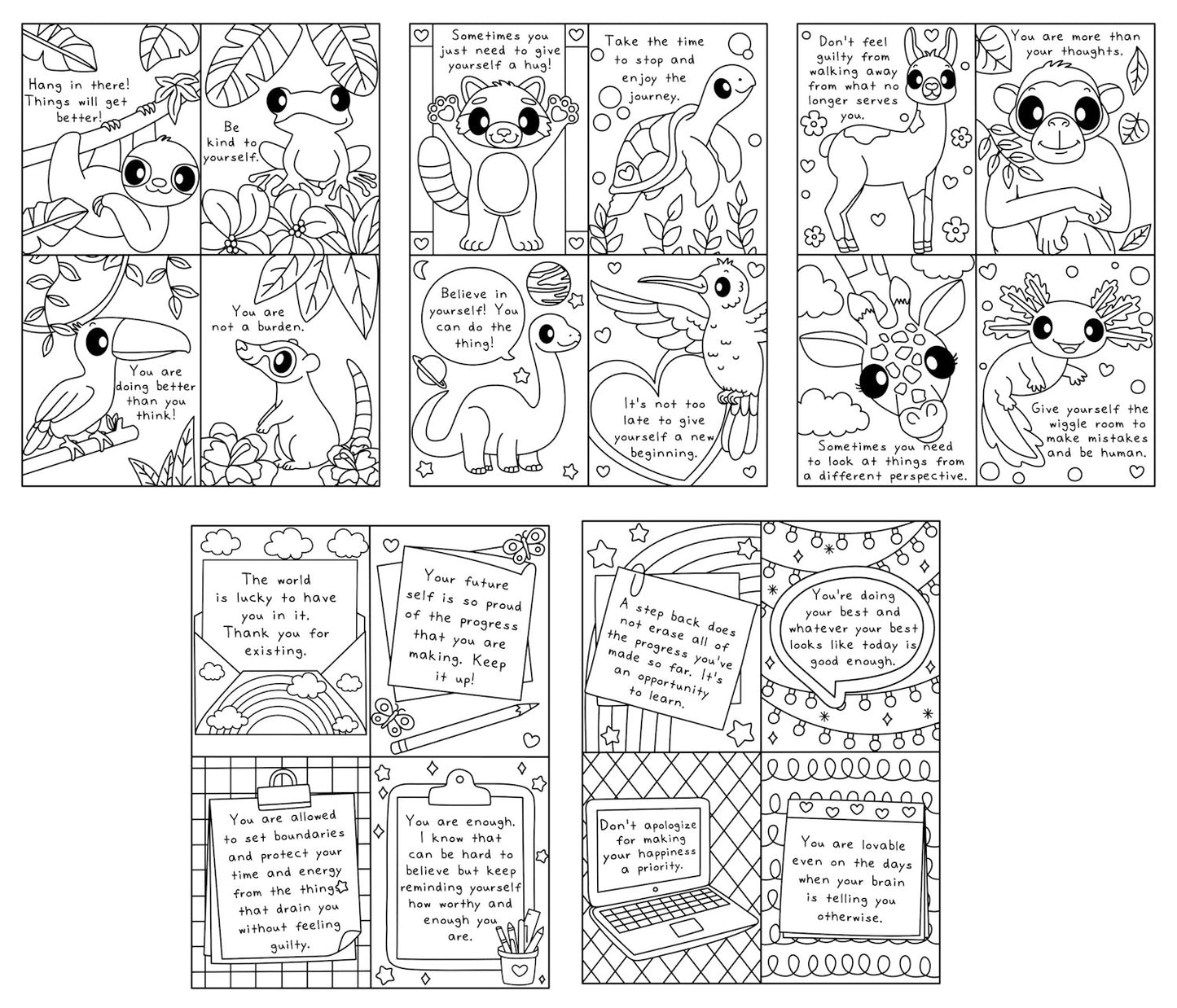 Mini Inspiring Coloring Pages