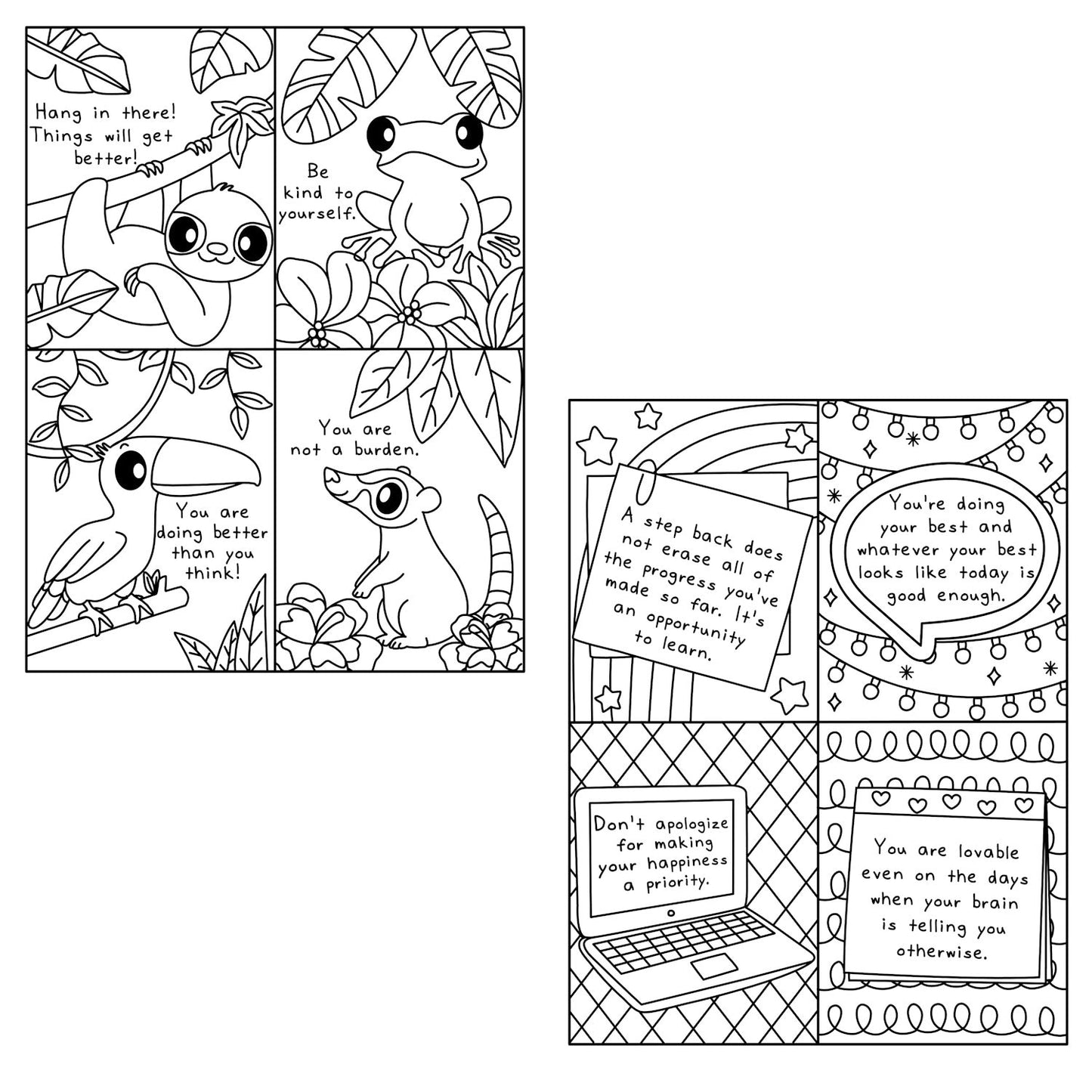 Mini Inspiring Coloring Pages