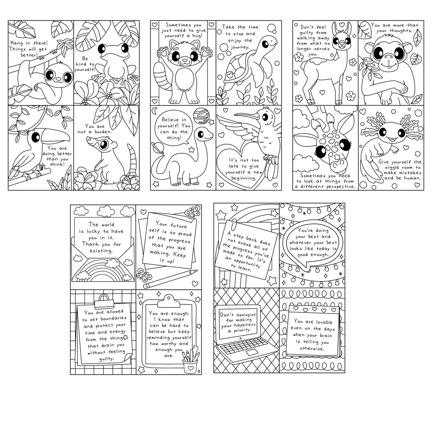 Mini Inspiring Coloring Pages