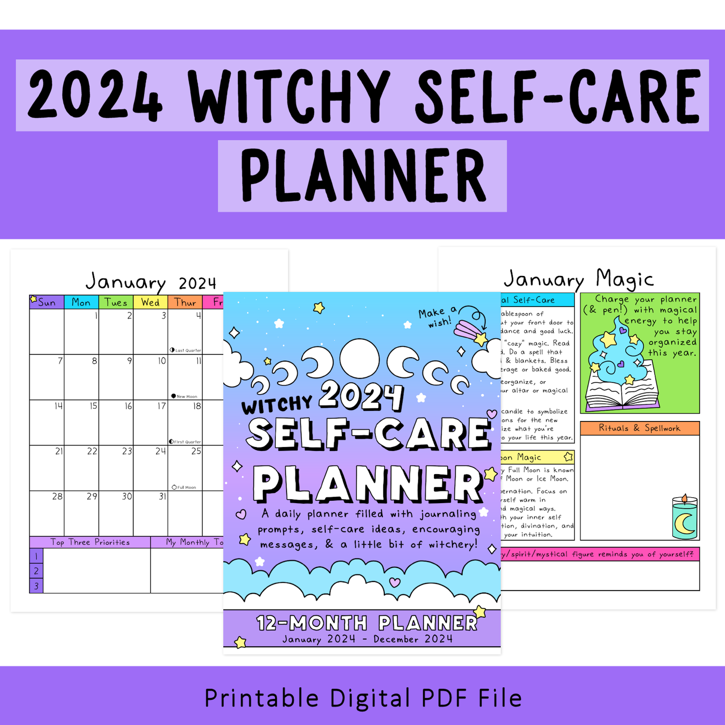 2024 Witchy Self-Care Planner