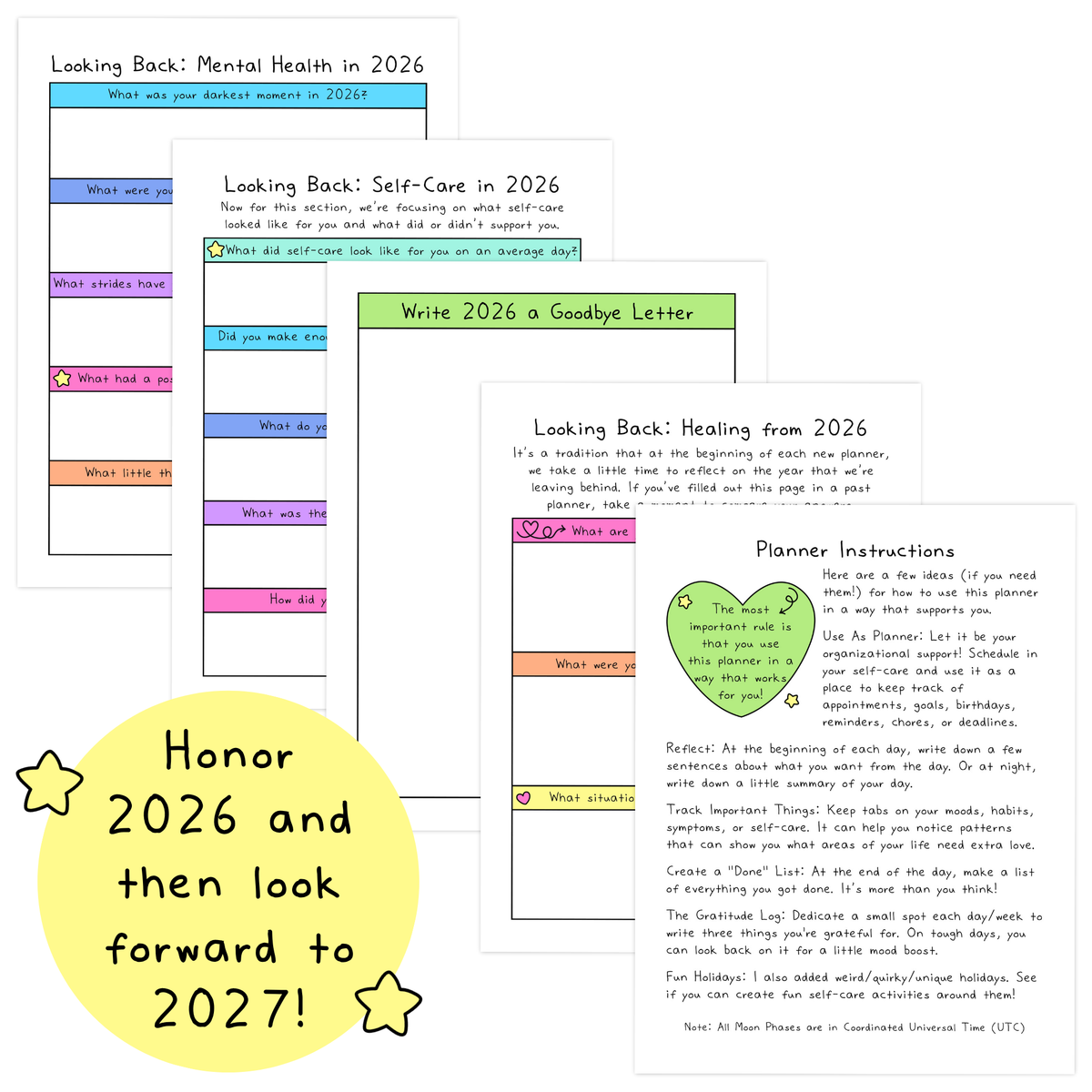 2027 Self-Care Planner