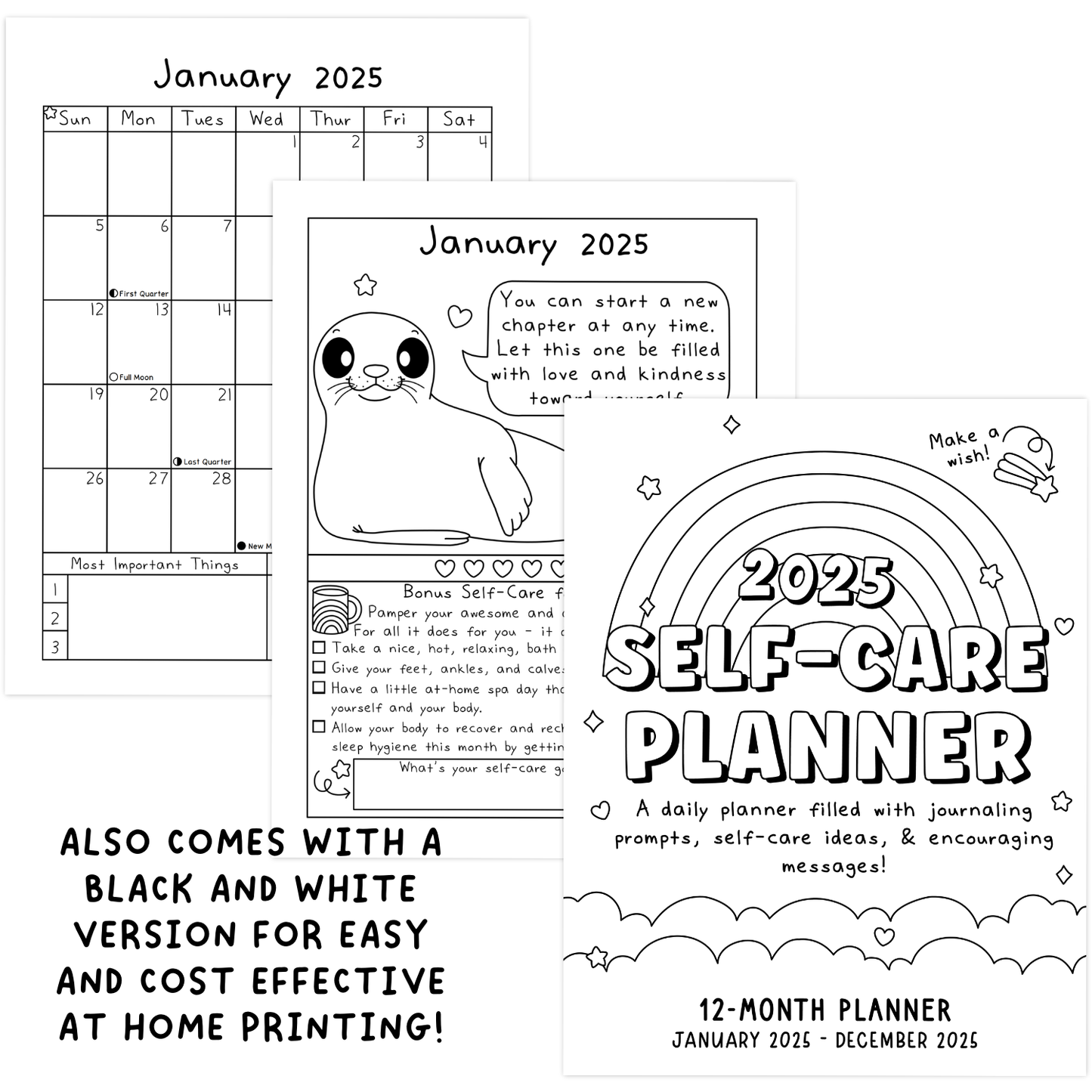 2025 Self-Care Planner