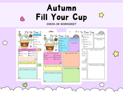Autumn Fill Your Cup Worksheet