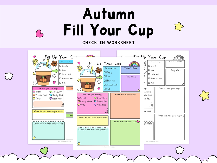 Autumn Fill Your Cup Worksheet