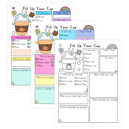 Autumn Fill Your Cup Worksheet