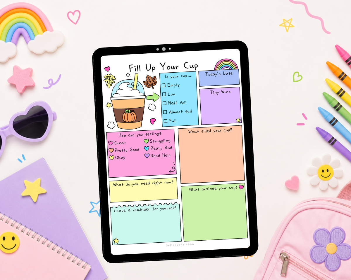 Autumn Fill Your Cup Worksheet