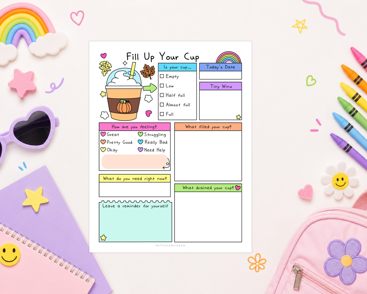 Autumn Fill Your Cup Worksheet