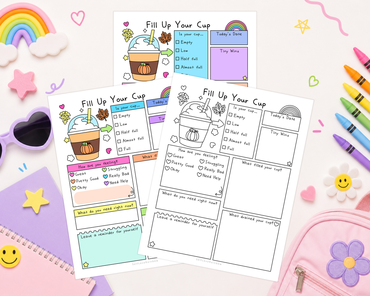 Autumn Fill Your Cup Worksheet