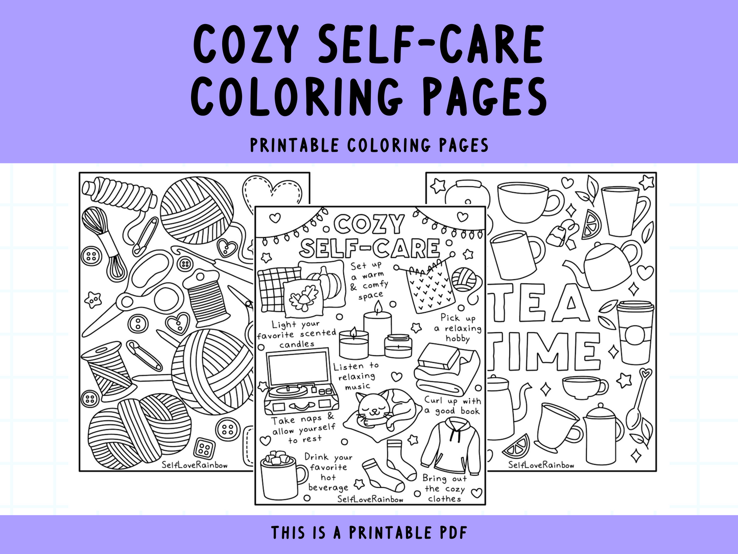 Cozy (Hygge) Coloring Pages