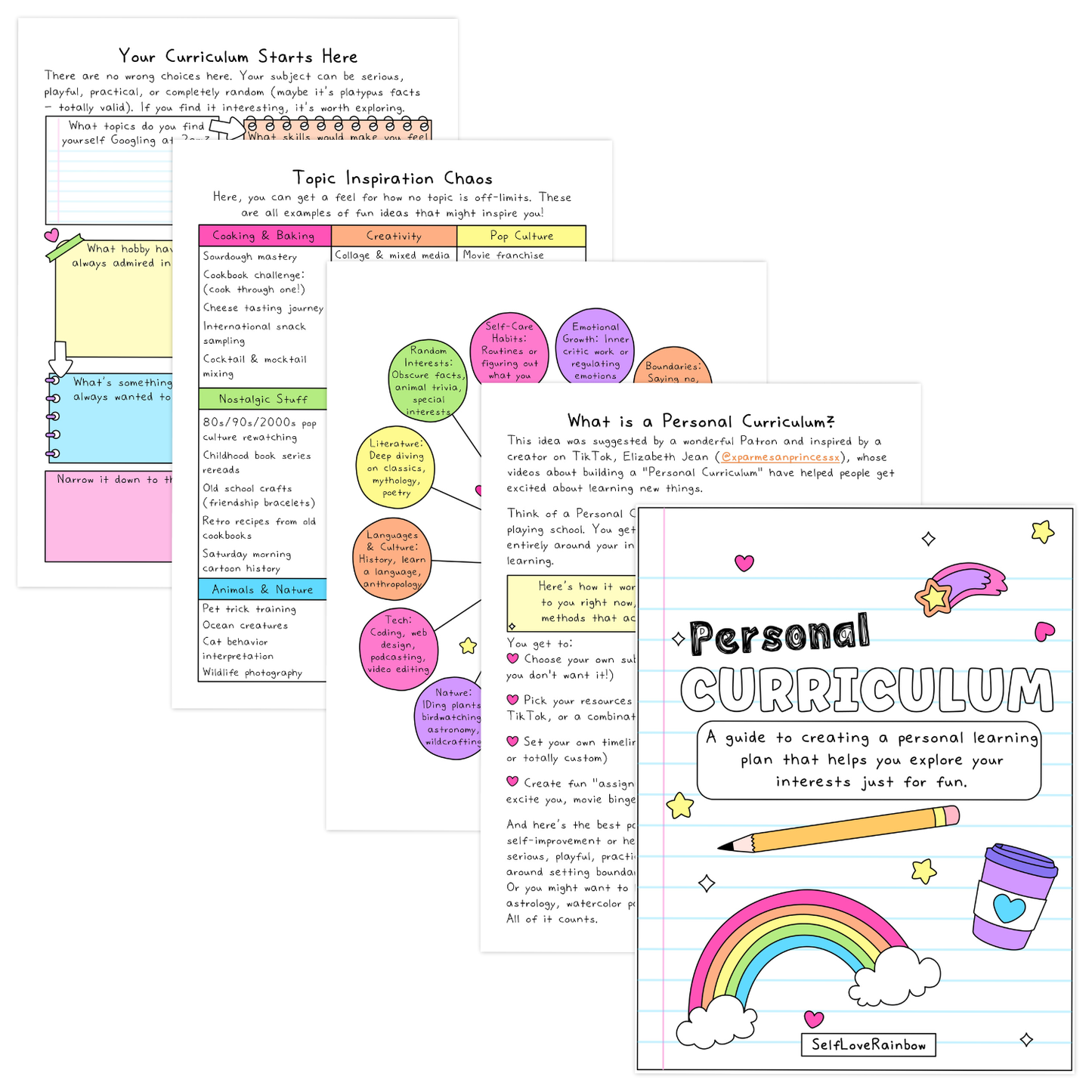 Personal Curriculum Workbook | Self Discovery Journal | Learning Plan Guide