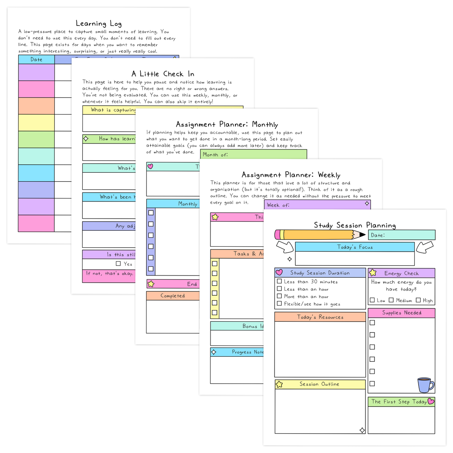 Personal Curriculum Workbook | Self Discovery Journal | Learning Plan Guide