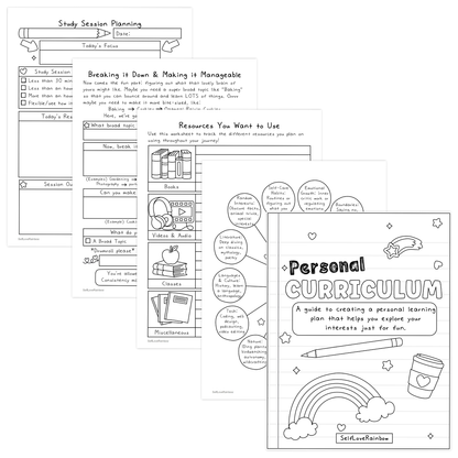 Personal Curriculum Workbook | Self Discovery Journal | Learning Plan Guide