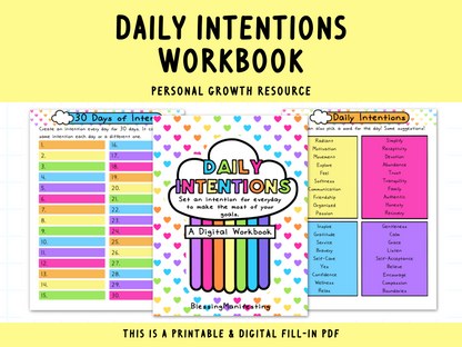 Daily Intentions Workbook