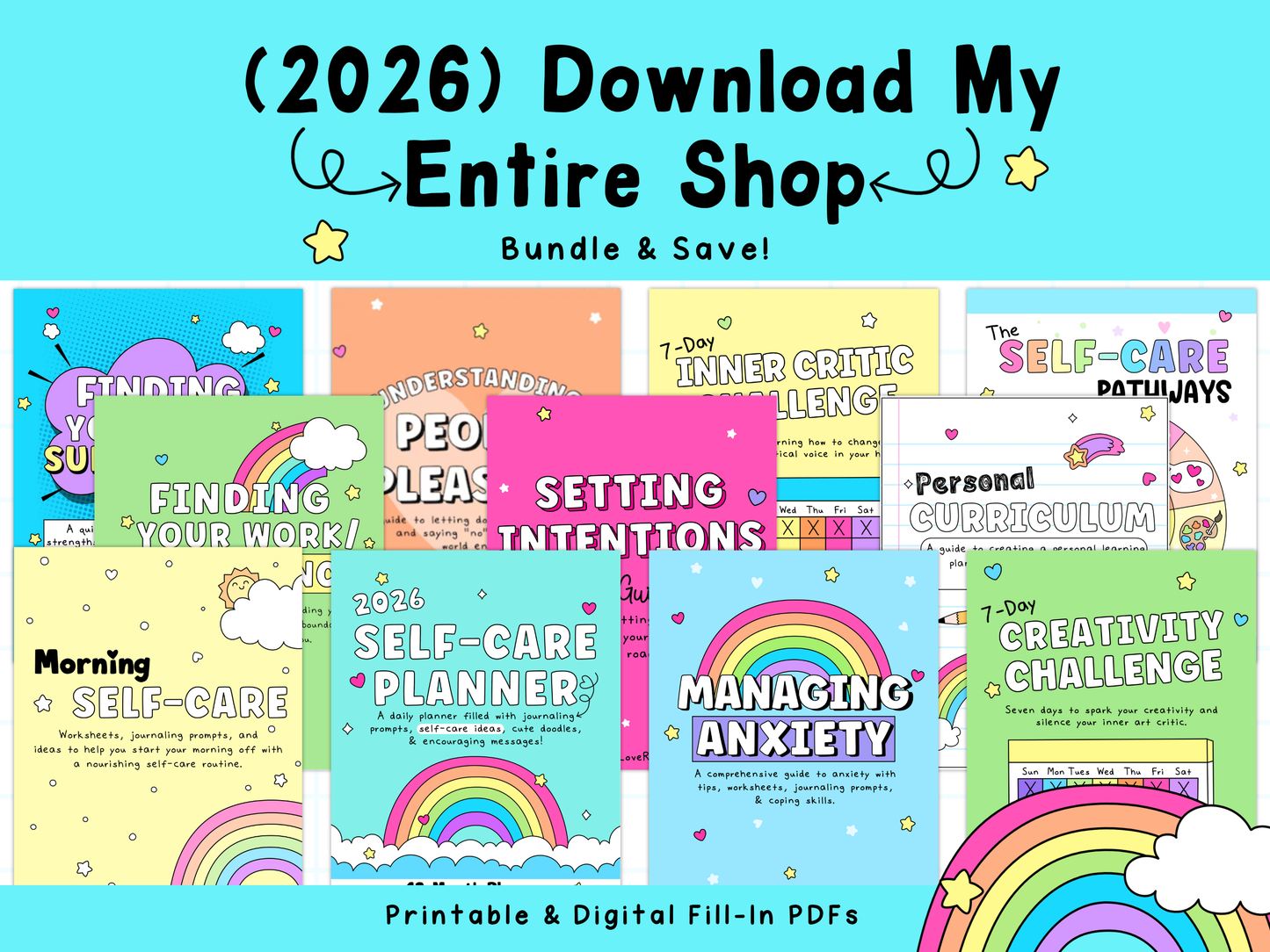 2026 Ultimate Self-Love Rainbow Bundle (ENTIRE shop!)