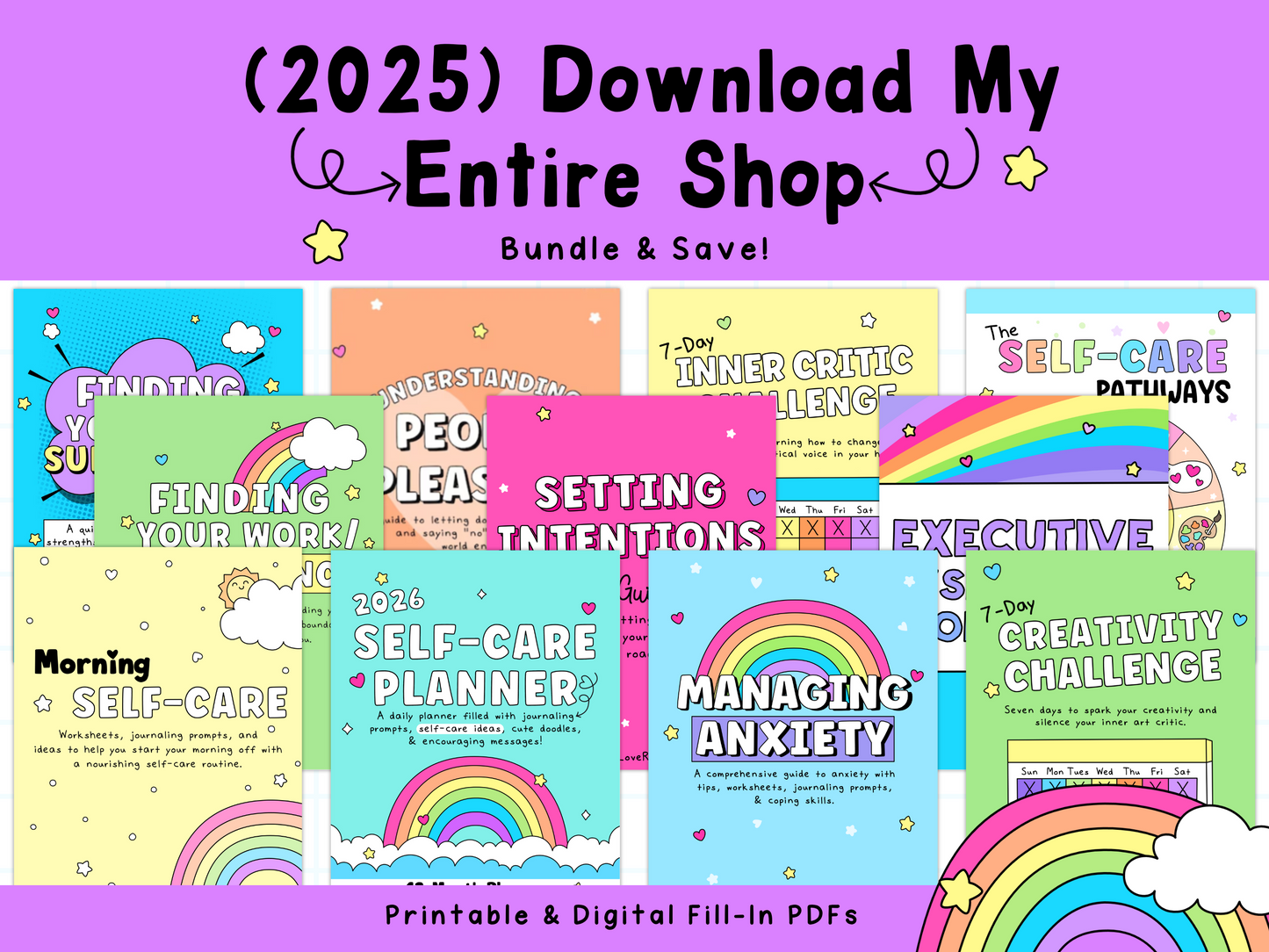 2025 Ultimate Self-Love Rainbow Bundle (ENTIRE shop!)