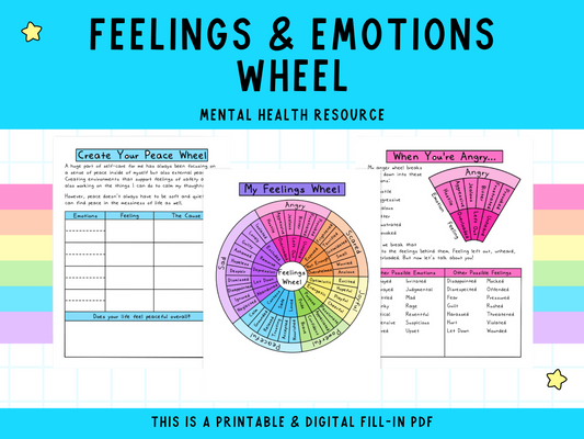 Feelings/Emotion Wheels Workbook