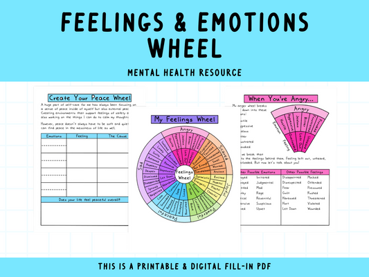 Feelings/Emotion Wheels Workbook