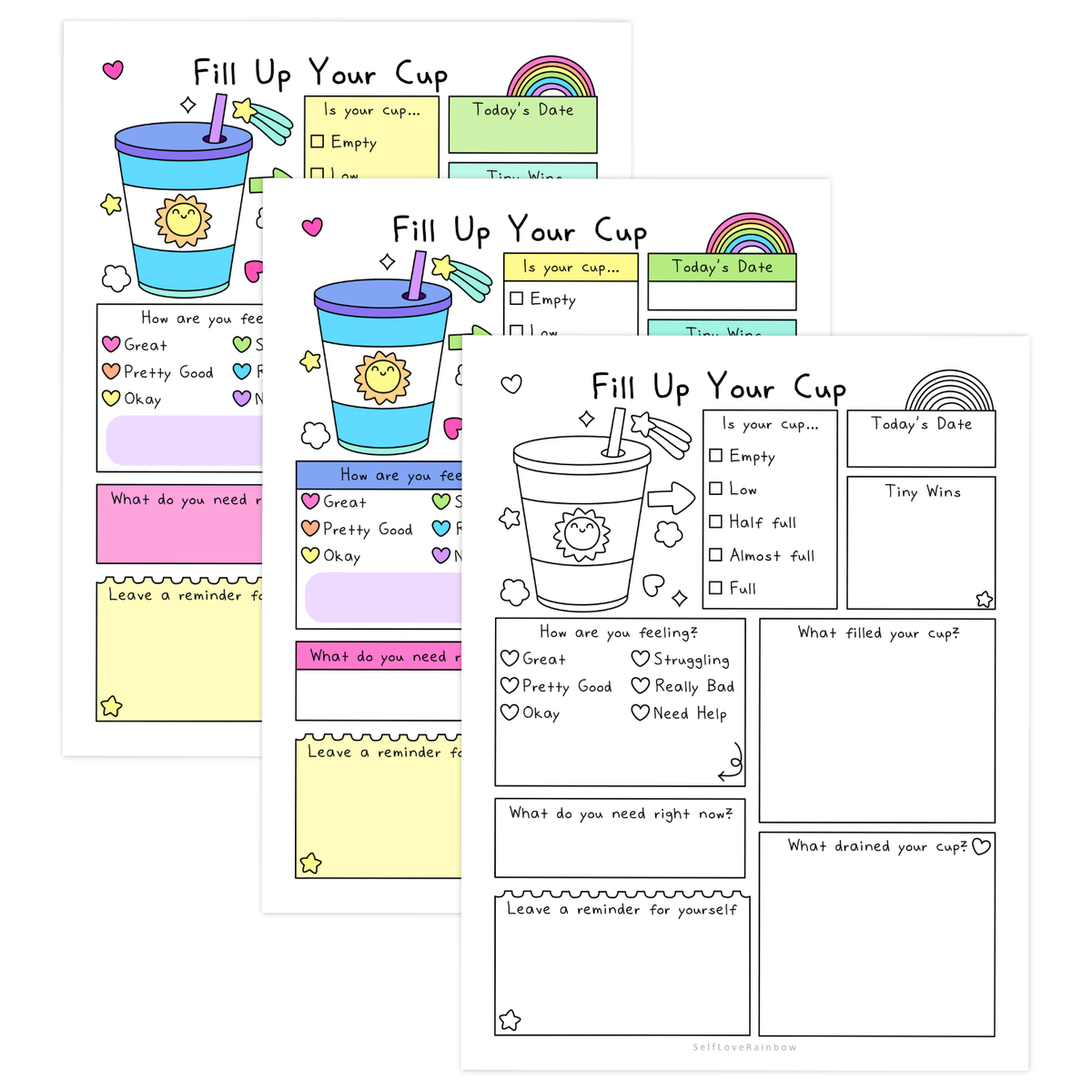 Fill Your Cup Worksheet