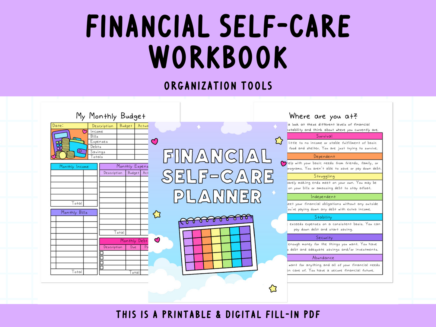 Financial Self-Care Workbook and Planner