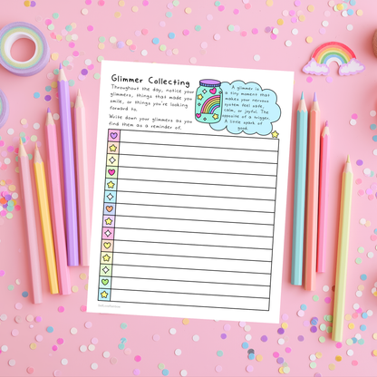 Glimmer Collecting Worksheet