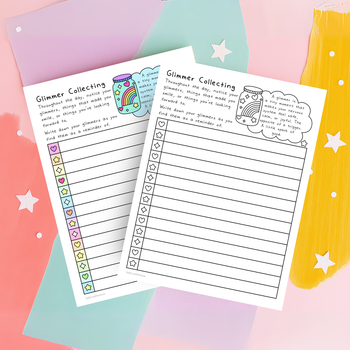 Glimmer Collecting Worksheet