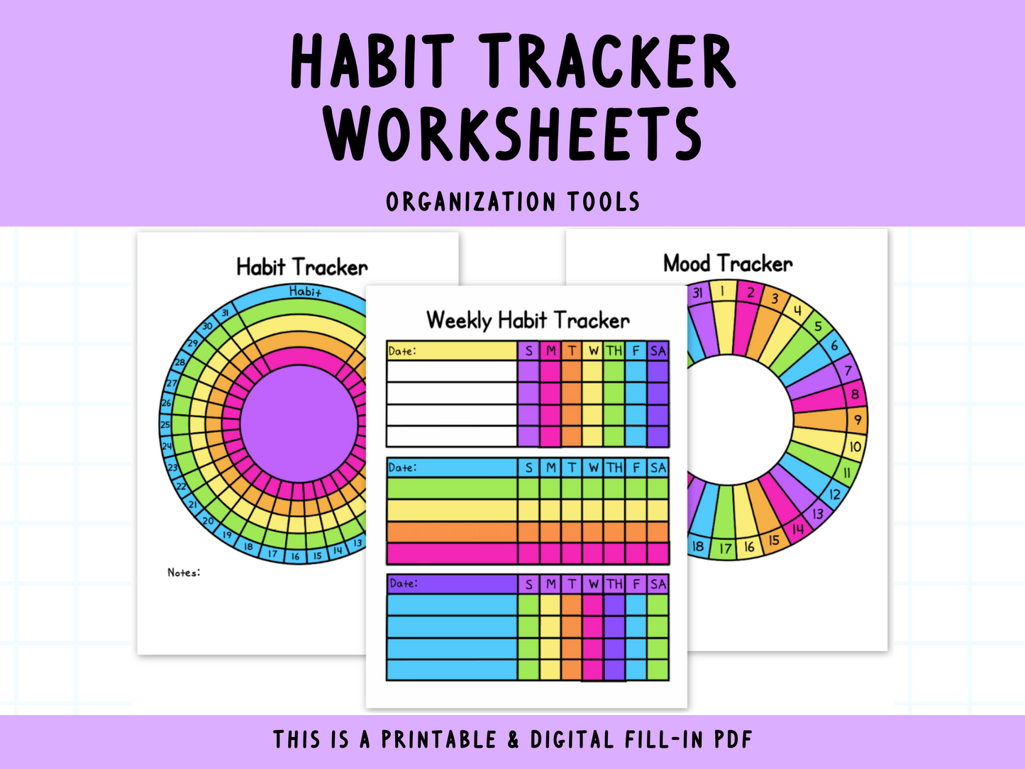 Habit Tracker Worksheets