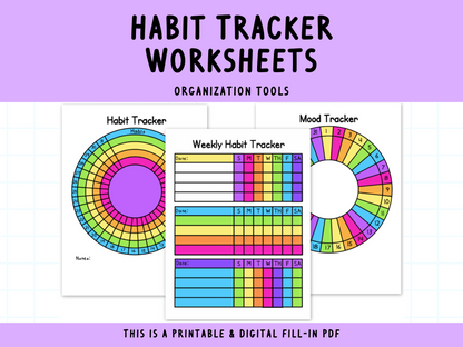 Habit Tracker Worksheets