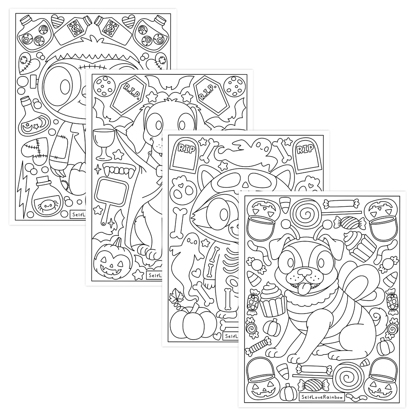 Halloween Friend Coloring Pages