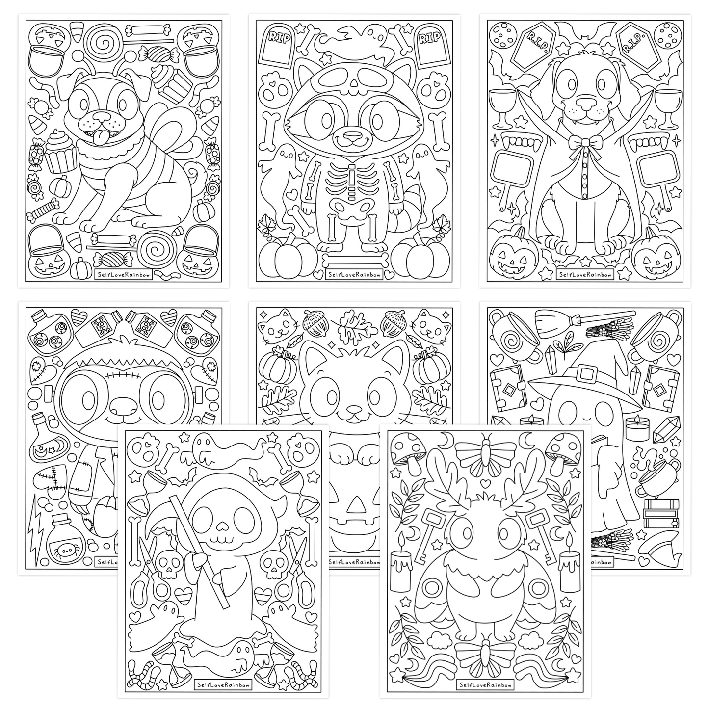 Halloween Friend Coloring Pages