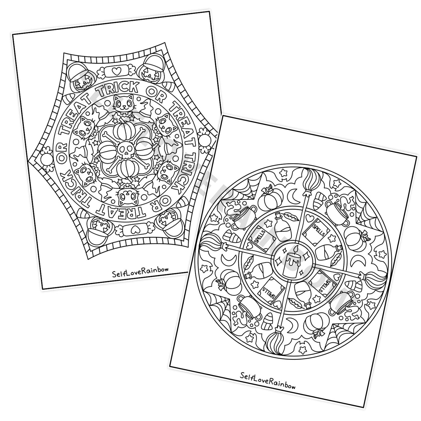 Halloween Mandala Coloring Pages