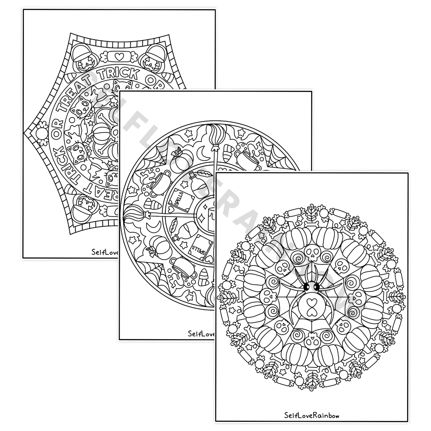 Halloween Mandala Coloring Pages