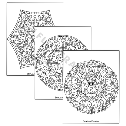 Halloween Mandala Coloring Pages