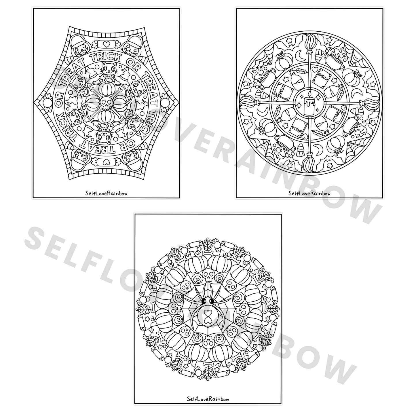 Halloween Mandala Coloring Pages