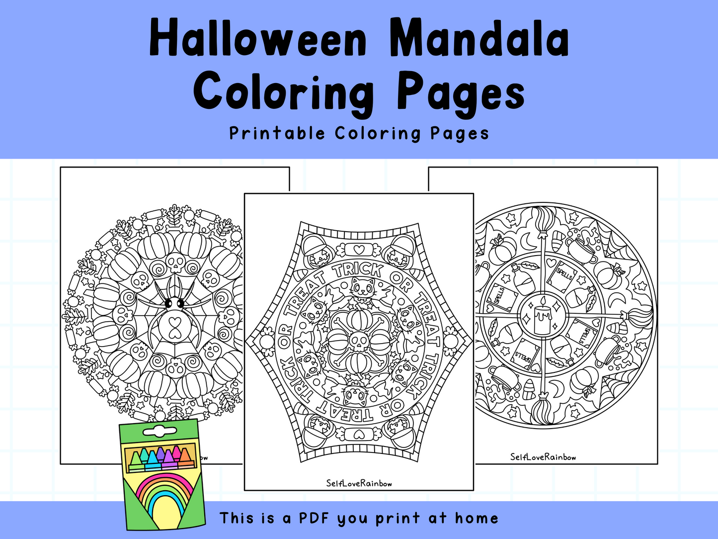 Halloween Mandala Coloring Pages