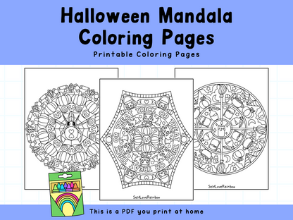 Halloween Mandala Coloring Pages
