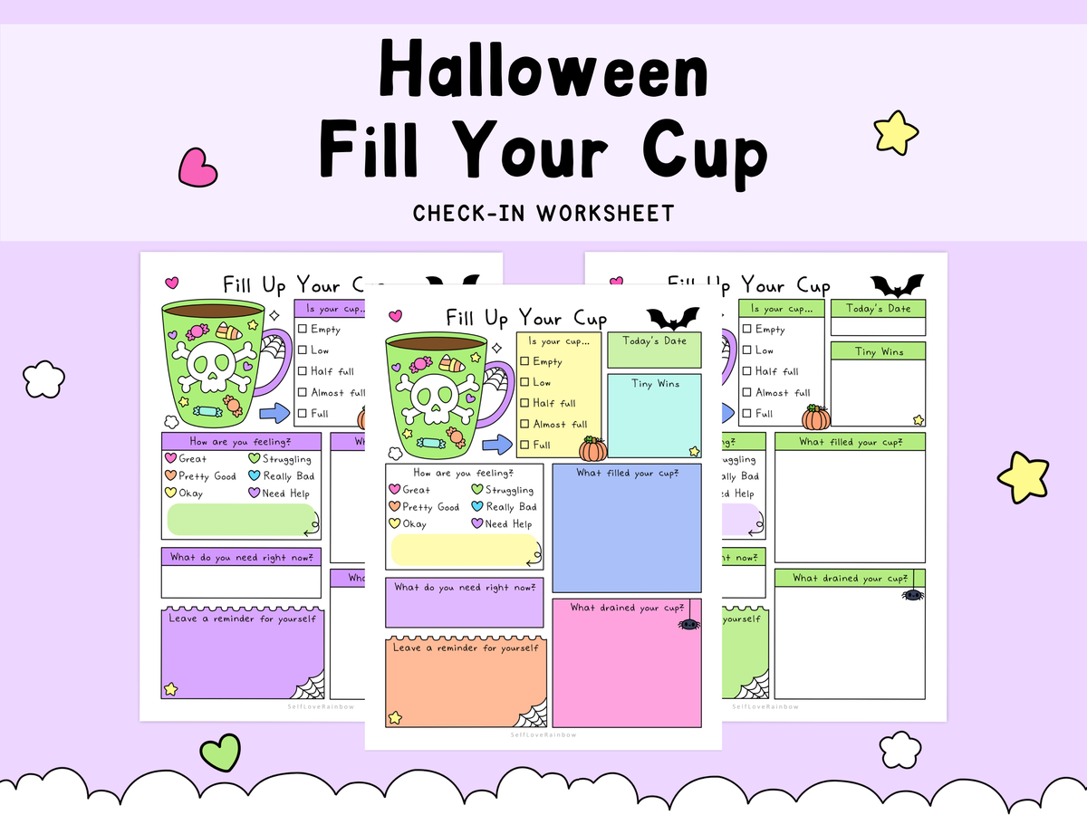 Halloween Fill Your Cup Worksheet