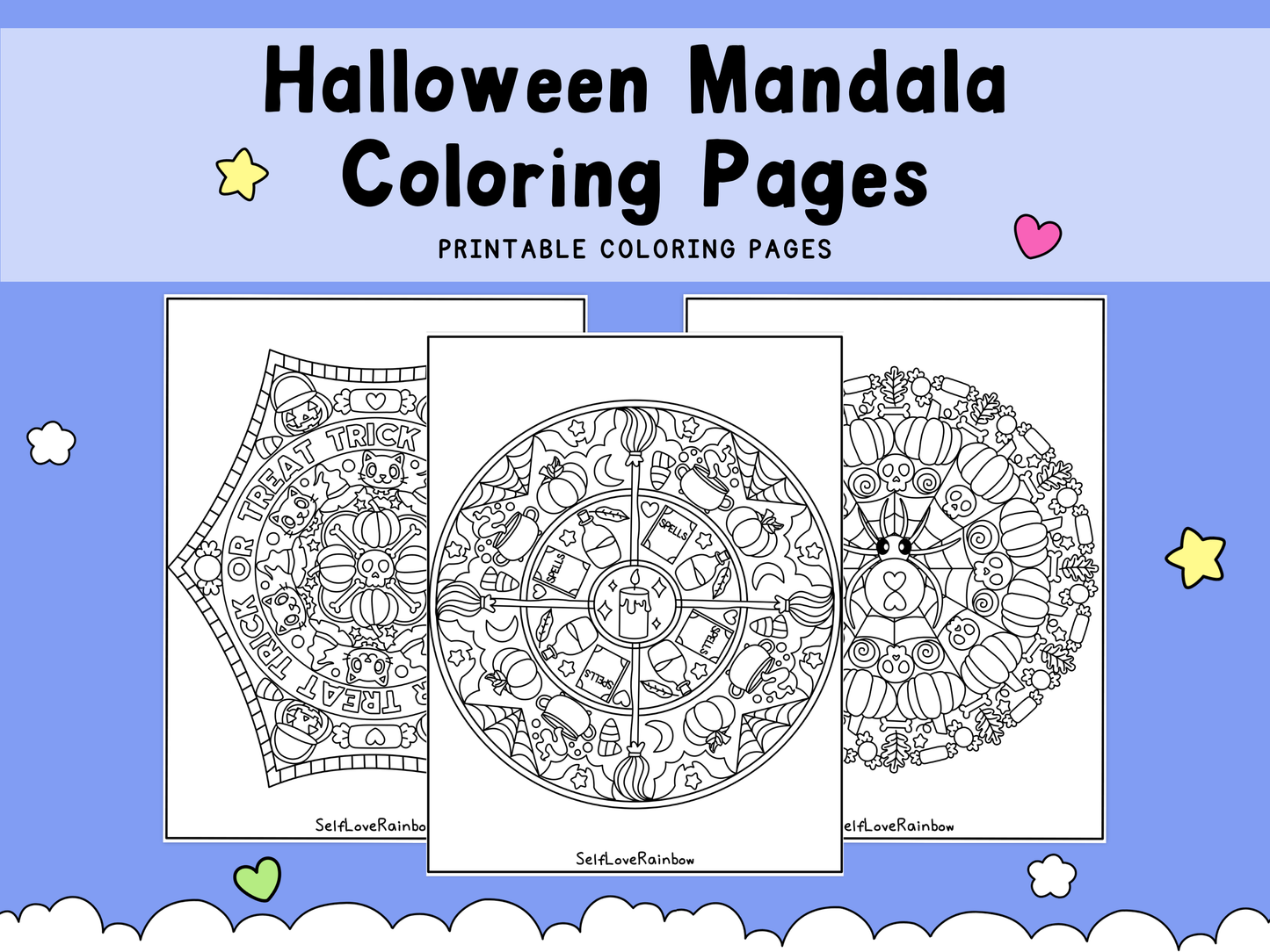 Halloween Mandala Coloring Pages